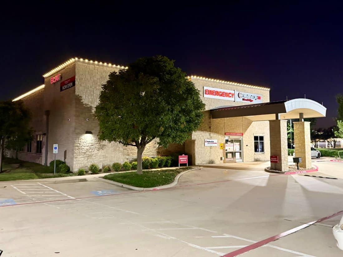 Commercial Christmas Light Installation Commercial Christmas lighting installed by Rooftop Holiday Lighting in McKinney, Texas